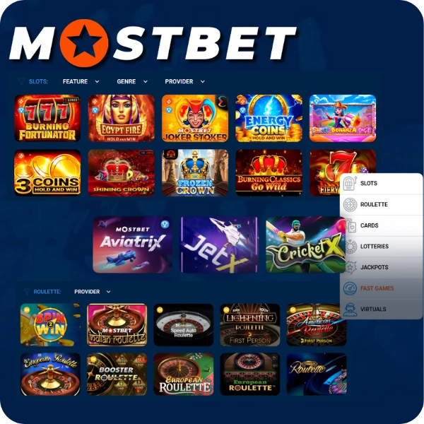 Mostbet Casino Games Collection