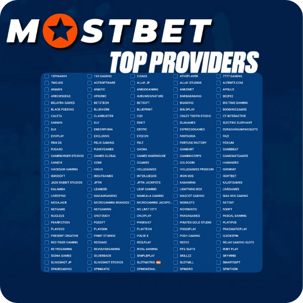 Top Casino Providers at Mostbet